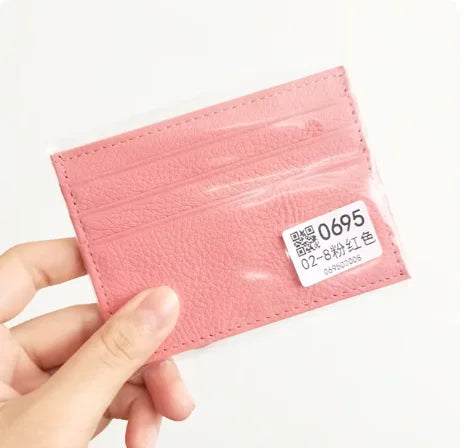 Personalisierter Leder Kartenhalter mit Initialen – Slim Wallet aus echtem Rindsleder für Damen & Herren