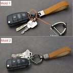Luxuriöser Schlüsselanhänger aus echtem Leder – Hochwertiger Leder Keychain für Auto & Alltag, edles Business-Geschenk für Damen & Herren