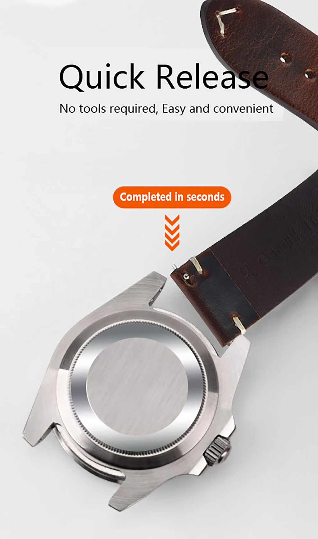 Gewachstes Leder Uhrenarmband mit Quick Release – Echtes Rindsleder Armband in 18–24mm für Smartwatches & klassische Uhren