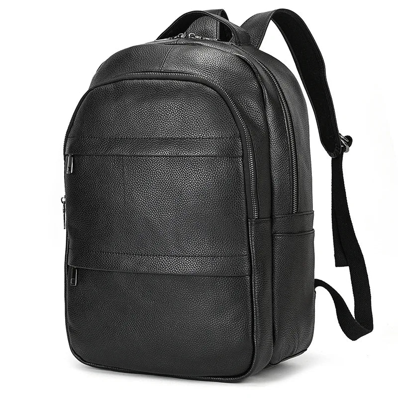 WANTING Luxus Leder Rucksack Herren – Großer Designer Laptop Rucksack aus echtem Rindsleder für Schule, Reise & Alltag