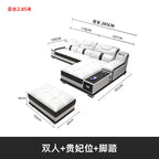 Modernes Luxus Ecksofa en Leder – Canapé multifonctionnel en forme de L, canapé d'immersion design minimaliste pour femmes de style