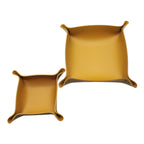 Nordische PU Leder Ablageschale 25 × 25 cm – Faltbare Design-Aufbewahrung für Schmuck, Kosmetik & Schlüssel