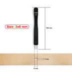 OWDEN Oblong Lederloch Stanzen Set – Ovale Hohlstanzer aus High-Carbon-Stahl für Gürtel, Riemen & Lederarbeiten (19 Größen)