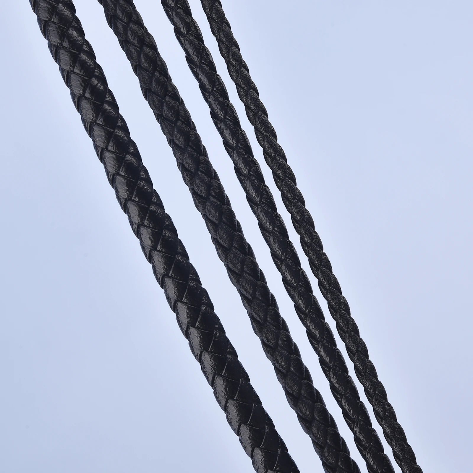 Leder-Wachskordel Halskette mit Edelstahlverschluss – 45/50/60 cm Kette für Damen & Herren, DIY Schmuckzubehör