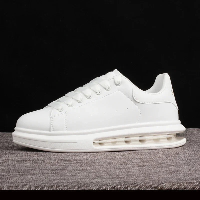 HUISONG Herren Sneakers – Designer Casual Schuhe aus Leder, Plattform-Sneaker, modisch & komfortabel für Alltag und Walking