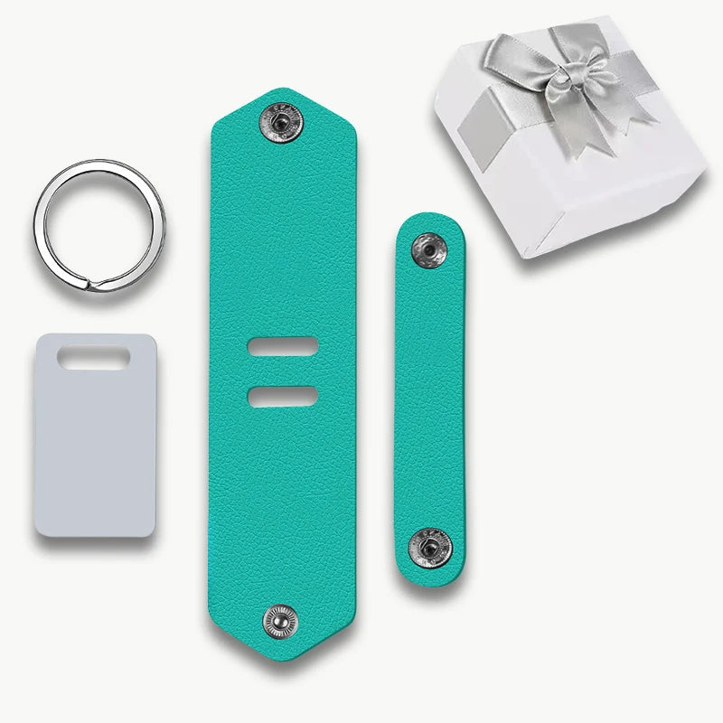 Porte-clés en cuir personnalisé avec photo et gravure – Porte-clés individuel avec texte laser, message émotionnel pour la famille, les amis et les partenaires 