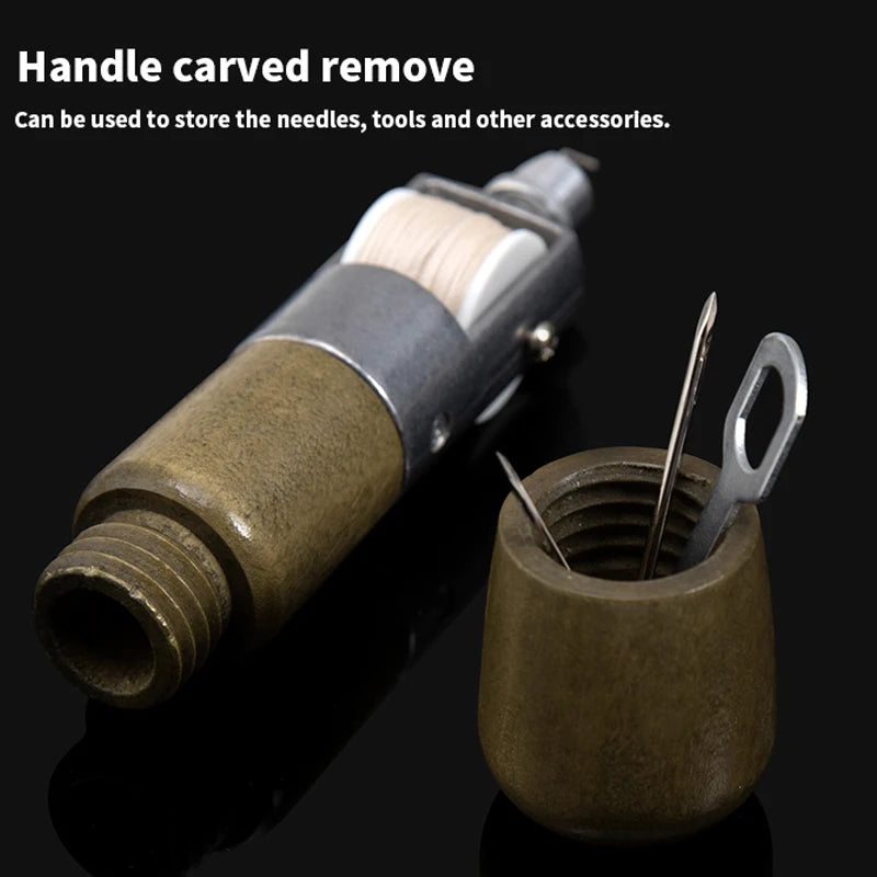 WUTA Leder Nähahle Set – Speedy Stitching Handnäh-Werkzeug mit Garnspule für Leder, Canvas & Schuhreparatur
