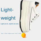 Fujin Damen Plateau Sneaker aus Echtleder – 9 cm Plattform Vulcanized Shoes | Hohe Casual Sneaker mit Komfort-Sohle