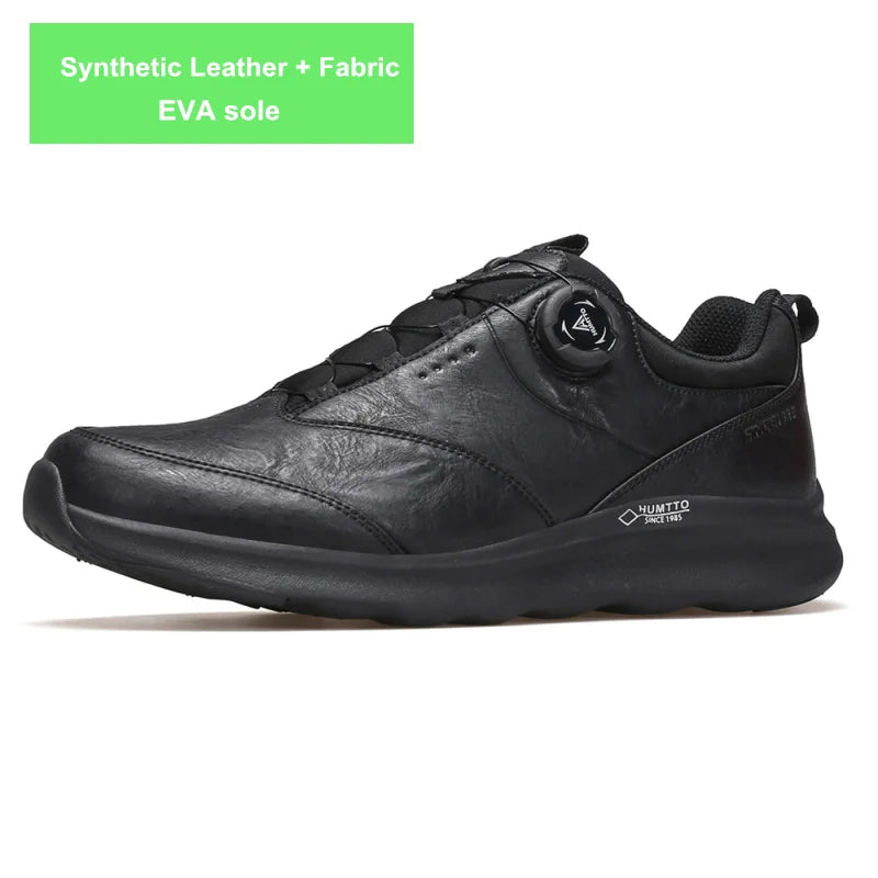 HUMTTO Herren Leder Sneaker – Luxus Outdoor Hiking Boots, Atmungsaktive Wander- und Trekking-Schuhe, Rutschfest & Wasserabweisend