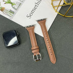 Slim Lederarmband für Apple Watch – Elegantes Damen iWatch Armband 38–49 mm für Series 1–10, SE & Ultra