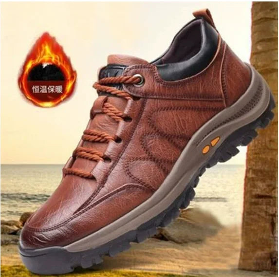 Guimin Herren Outdoor Sneaker – Leichte, rutschfeste PU-Leder Schuhe, Casual Sportschuhe, komfortabel & verschleißfest