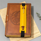 Support en cuir PU avec étui de transport – Support élégant avec bandes élastiques pour bureau, planificateur et carnet de notes 