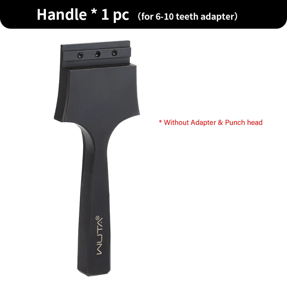 WUTA Multifunktionaler Leder Lochstanzer – Austauschbares Stich- & Lochwerkzeug mit Rund-, Diamant-, Oliven- & French-Style Köpfen