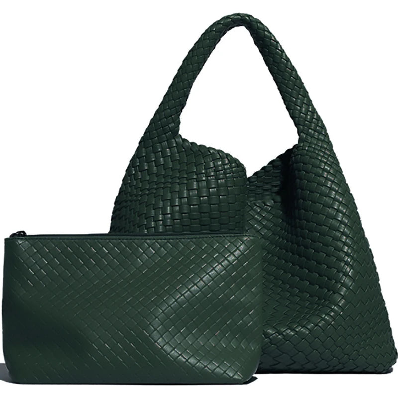 Sac fourre-tout en cuir pour femme – Grande pochette en cuir PU avec pochette pour le travail, le tourisme et les loisirs 