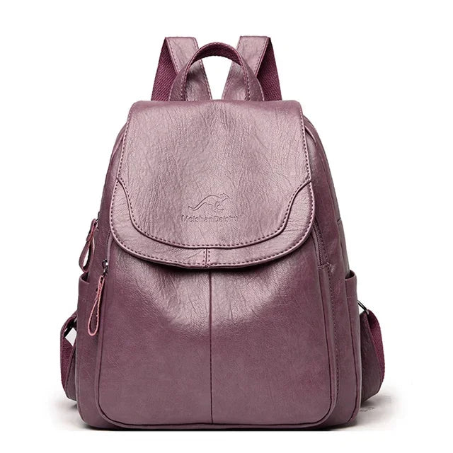 Eleganter Damen Leder-Rucksack – Modischer Schulterrucksack in Lederoptik, wasserdicht & vielseitig für Alltag, Schule und Reisen