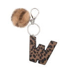 Modischer Leoparden Alphabet Schlüsselanhänger aus Kunstleder – Exquiser Buchstaben-Keyring as Handtaschen-Charm &amp; Geschenk 
