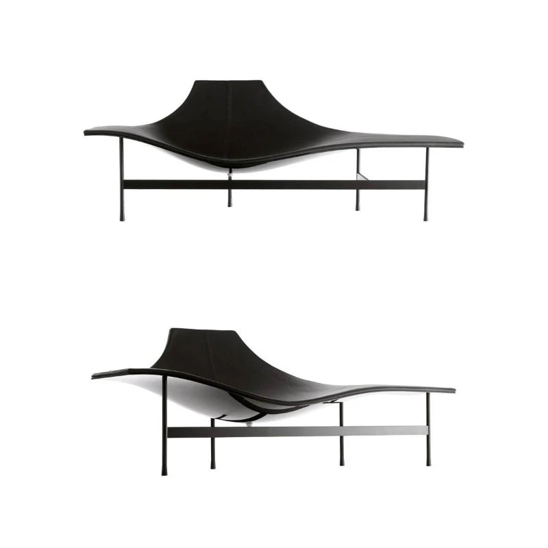 Luxuriöser schwarzer Leder-Relaxsessel in Übergröße – Moderner italienischer Designer-Loungestuhl für Wohnzimmer, Hotel & Lounge