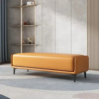 Luxuriöser Leder Sitzhocker & Bettbank im italienischen Stil – Moderne Ottoman Bench für Schlafzimmer, Wohnzimmer & Ankleide (120 cm)