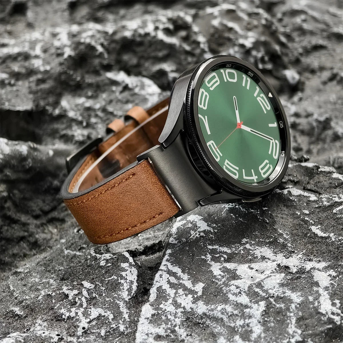 No-Gap Lederarmband für Samsung Galaxy Watch – Passgenaues Lederarmband für Watch 7, 6, 5, 4 & Classic in 40mm, 44mm, 43mm, 47mm & 45mm