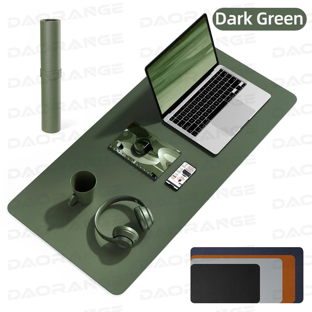 PU Leder Schreibtischunterlage in mehreren Größen – Wasserdichtes XXL Mouse Pad für Büro, Gaming & PC von DAORANGE
