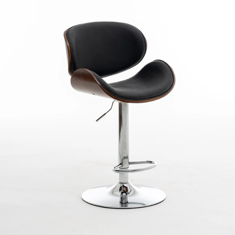 Luxus Barhocker aus Echtleder – Europäischer Design-Barstuhl, höhenverstellbar & drehbar für Home Bar, Theke und Empfang