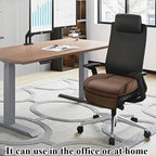 Ergonomisches PU-Leder Auto-Sitzkissen mit Rücken- & Beinunterstützung – Belüftetes Komfort-Sitzpolster mit Staufächern, universell passend