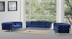 Luxuriöses Chesterfield Samt Sofa Set – Gepolstertes Ecksofa in edlem Design für das Wohnzimmer