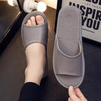 Chaussures de maison en cuir unisexe – Pantoufles plates classiques en cuir véritable pour maison, maison pour hommes et femmes 