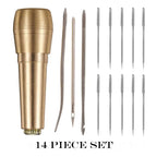 Ensemble de sacs en cuir avec pinces à linge – Kit de bricolage professionnel pour cuir, toile, chaussures et réparations 