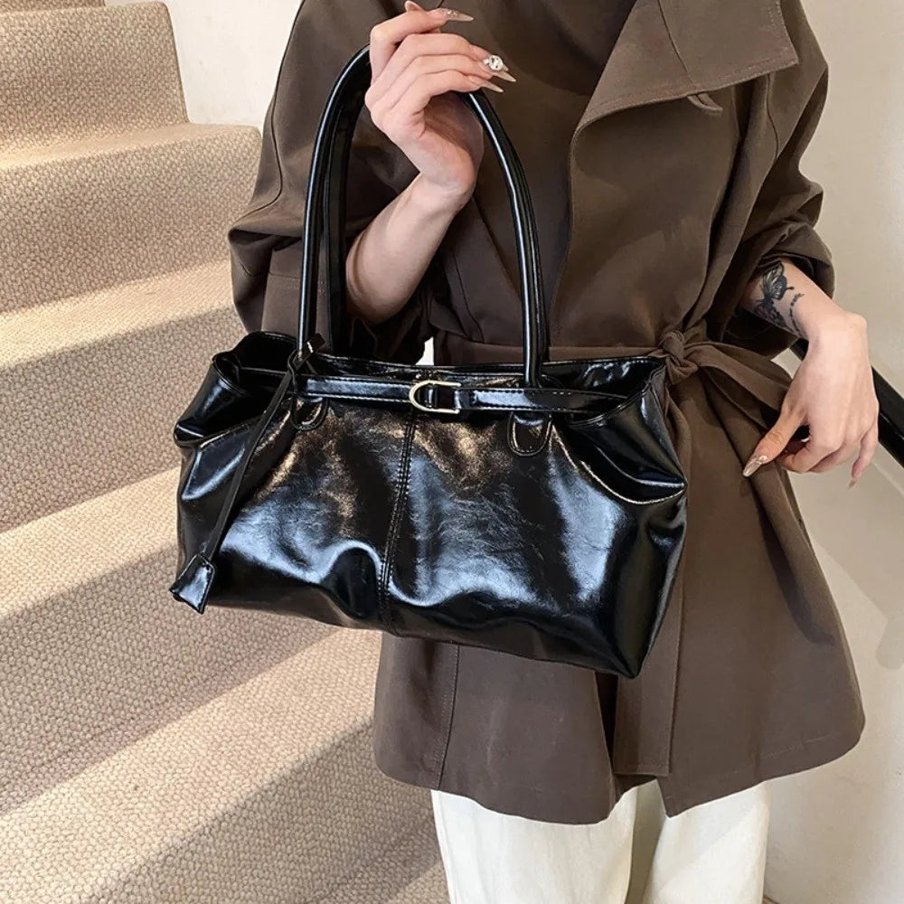 ISKYBOB PU-Leder Handtasche – Große Kapazität Multifunktionale Schultertasche & Underarm Tote Bag für Damen