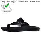 Shinefullstr Herren PU Leder Flip-Flops 2025 – Sommerliche Casual Slippers, Outdoor Slippers, Rutschfest, Bequeme Chanclas Hombre