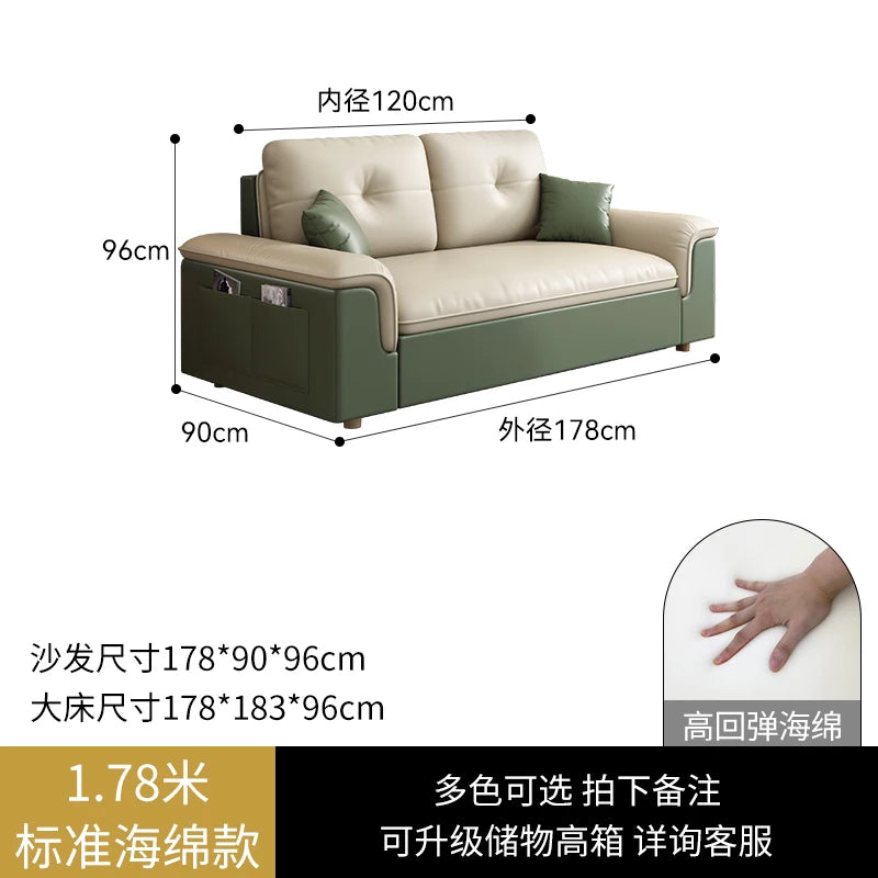 Platzsparendes Eck-Schlafsofa mit Stauraum – Klappbares Multifunktionssofa, verstellbar, modernes Design für Wohnzimmer & Gästezimmer