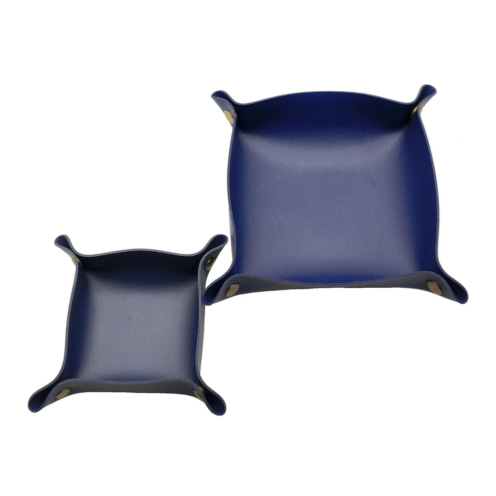 Nordic PU Leder Ablageschale 20×20 cm – Stilvolle Aufbewahrungsbox &amp; faltbares Ordnungstablett für Haushalt &amp; Reise