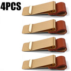 Edelstahl Leder Stiftclip – Porte-stylo pratique et support pour journaux, bureaux et écoles (1–6 pièces) 