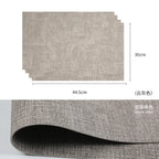 Tabletex Luxuriöse PVC-Kunstleder Tischsets in Weiß – Stoffoptik, wasserdicht & pflegeleicht im japanischen Stil (4er Set)