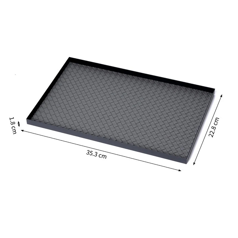 Moderne Leder-Metall Ablageschale im Light-Luxury Stil – Elegantes Schmuck- &amp; Schlüsseltray für Flur, Wohnzimmer &amp; Büro 