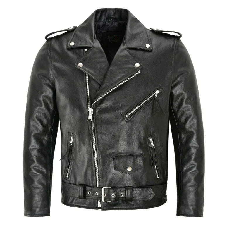 Veste en cuir PU pour hommes au style automobile – Veste de motard slim fit au style artistique, veste légère pour Alltag &amp; Freizeit