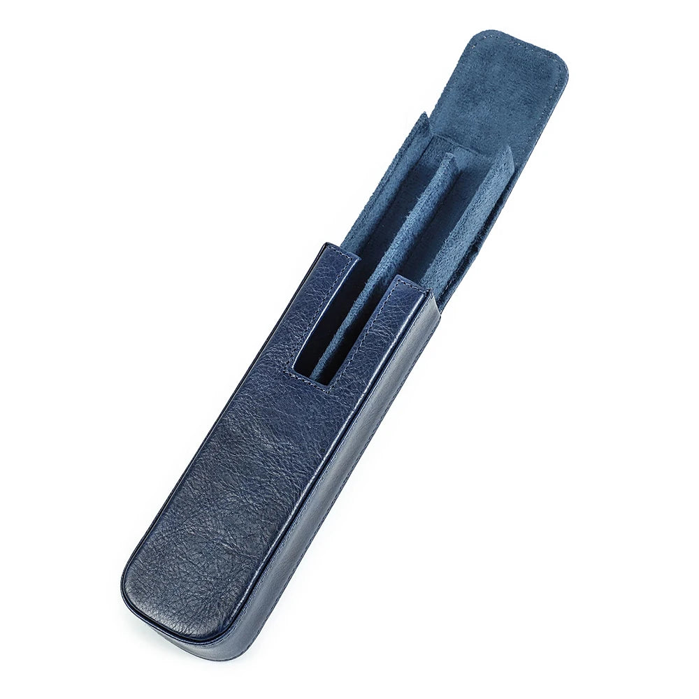 Echtes Leder Füllfederhalter-Etui mit 2 Fächern – Elegantes Pen Case für Reisen, Büro & Schule