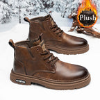 UXST Herren High-Top Ankle Boots – Retro British Motorrad- & Outdoor Boots, PU-Leder, 2025 Edition, Größen 35-50