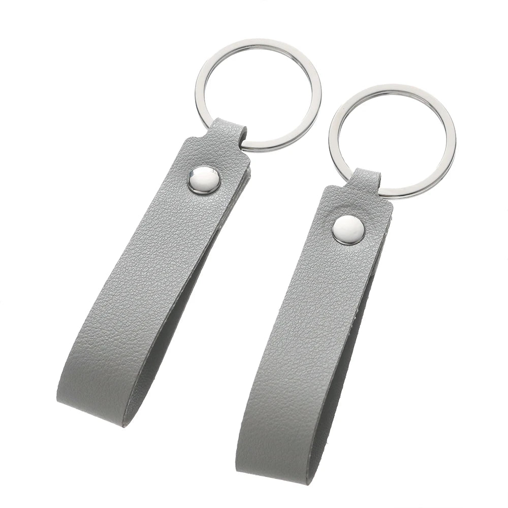 PU-Leder Schlüsselanhänger im Business-Stil – Klassischer Leder Keychain mit Metallelementen, 1–5 Stück, ideal für Auto, Geldbörse & Geschenk