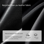 SENTUBILA Damen PU Lederjacke 2025 – Vintage Kurzjacke mit Stehkragen, lockere Kunstlederjacke mit Reißverschluss für Büro & Alltag