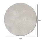 Runder Leder Untersetzer – Rutschfest, hitzeisolierend &amp; wasserdicht im Light-Luxury Design for Büro &amp; Couchtisch 