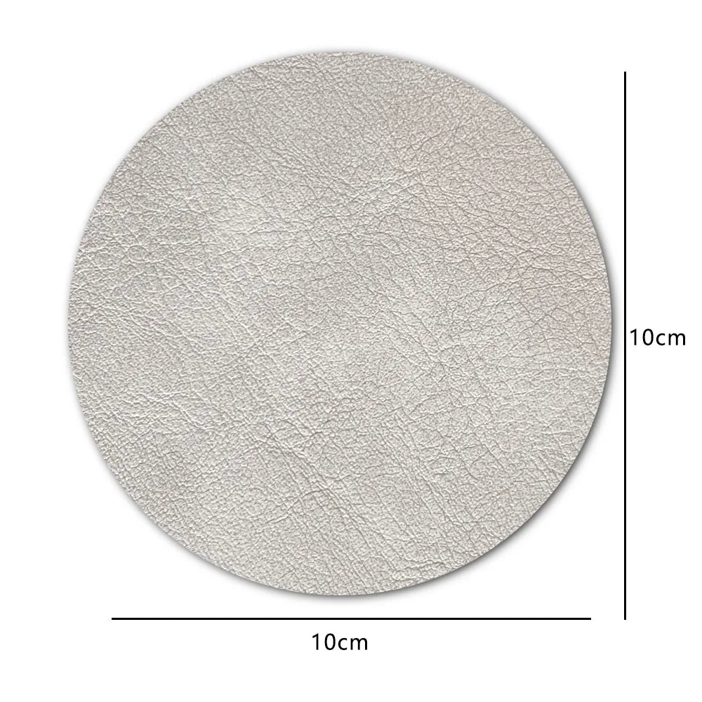 Runder Leder Untersetzer – Rutschfest, hitzeisolierend & wasserdicht im Light-Luxury Design für Büro & Couchtisch