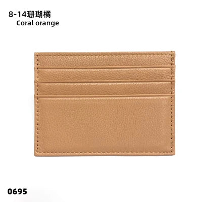 Personalisierter Leder Kartenhalter mit Initialen – Slim Wallet aus echtem Rindsleder für Damen & Herren