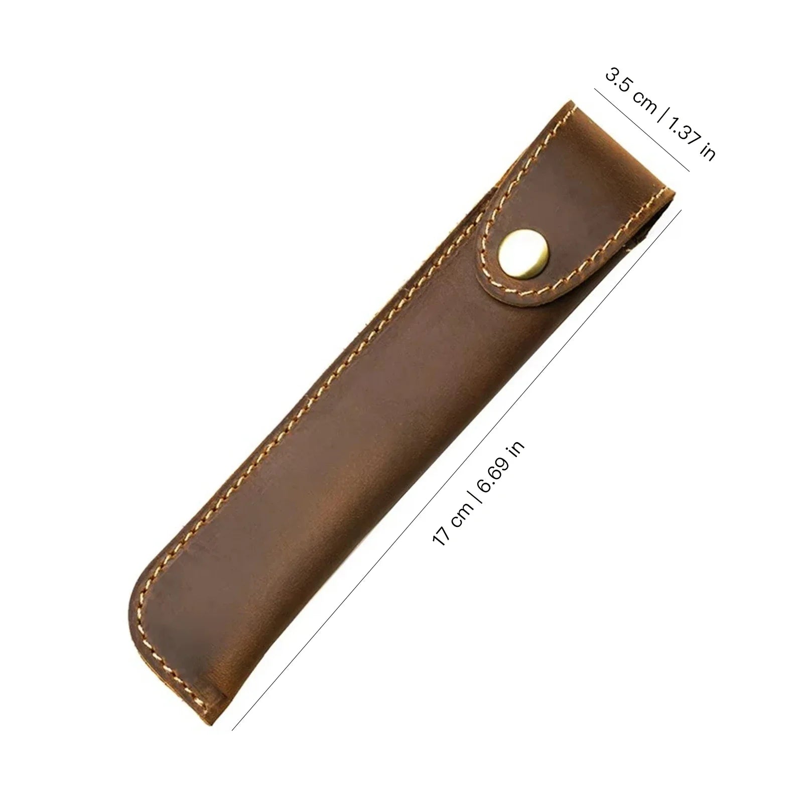 Handgefertigtes Leder Stifteetui im Vintage-Stil – Echtes Leder Pen Sleeve für Travel Notebook, Journals & Füller