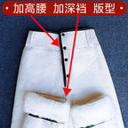 Herren Schaffell-Lederhose 2025 mit hohem Bund – Warme Echtlederhose aus Lammleder, winterfeste Casual Lederhose