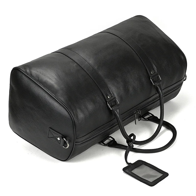 WANTING Leder Reisetasche 55 cm aus Crazy Horse Rindsleder – Wasserdichte Herren Wochenendtasche mit Schuhfach für Business & Flugreisen