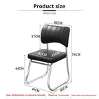 Moderne Konferenzstühle ohne Armlehnen – 5er Set ergonomische Bürostühle aus Kunstleder mit Lendenstütze für Meetingraum & Home Office