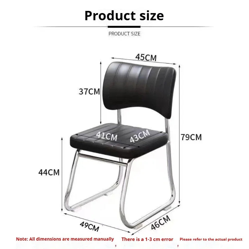 Moderne Konferenzstühle ohne Armlehnen – 5er Set ergonomische Bürostühle aus Kunstleder mit Lendenstütze für Meetingraum & Home Office