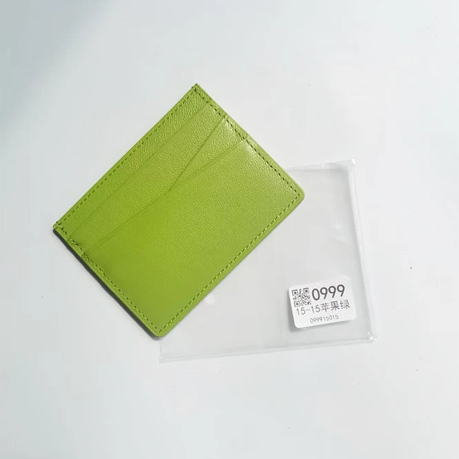 Véritable carte avec initiales – Slim Luxus Card Holder aus Rindsleder für Damen &amp; Herren | Porte-monnaie personnalisé